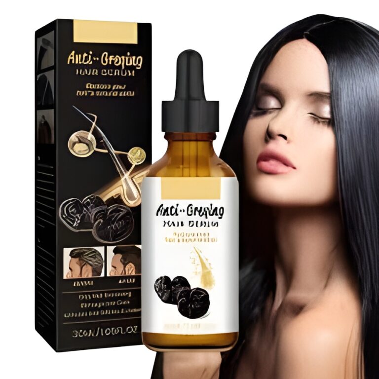 Anti-Greying Hair Serum with Black Ganoderma Lucidum – Herbal Formula for Hair Regrowth & Natural Black Shine