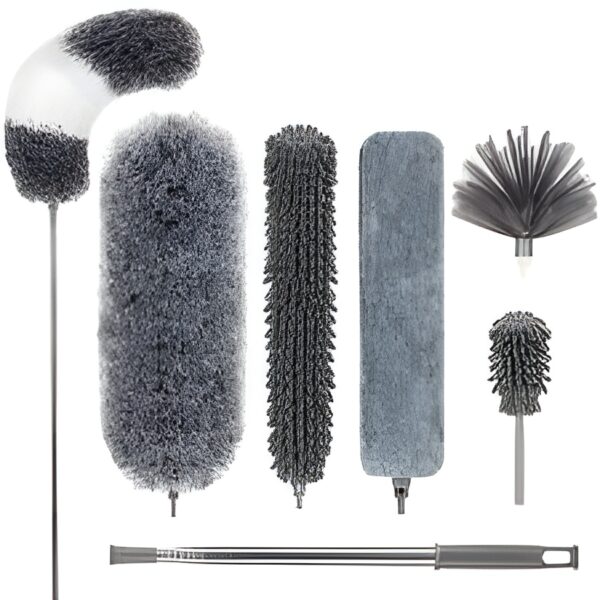Extendable Microfiber Duster with Extra Long 100-Inch Telescopic Handle | Washable Bendable Head for Ceiling Fans, Blinds, Cobwebs & Car Cleaning – Miyari.pk