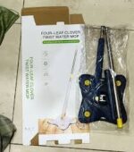 4 Leaf Clover Twist Mop – Auto Squeeze Flat Mop with Bucket | 360° Rotating Microfiber Head