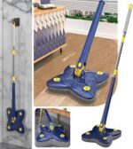4 Leaf Clover Twist Mop – Auto Squeeze Flat Mop with Bucket | 360° Rotating Microfiber Head