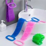 Silicone Bath Body Scrubber Belt – Soft Exfoliating Shower Brush for Deep Cleaning & Massage