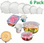 6 PCS Silicone Stretch Lids – Reusable Airtight Food Covers for Bowls, Containers & Cookware
