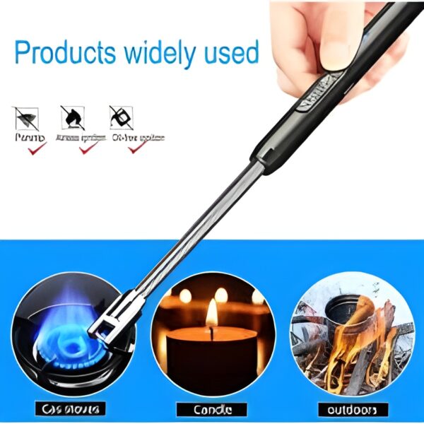 USB Rechargeable Windproof Electric Arc Lighter – Type-C Plasma Candle, BBQ & Camping Grill Lighter
