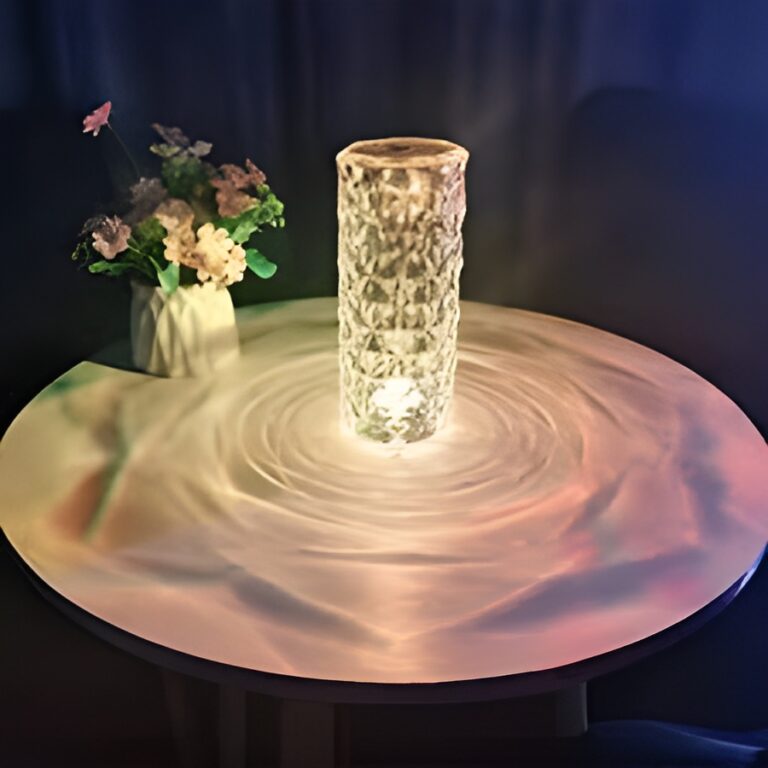 Diamond Table Lamp – USB Rechargeable, Touch Sensor, Crystal Cut LED Light for Home & Desk Decor
