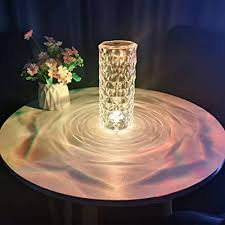 Diamond Table Lamp – USB Rechargeable, Touch Sensor, Crystal Cut LED Light for Home & Desk Decor