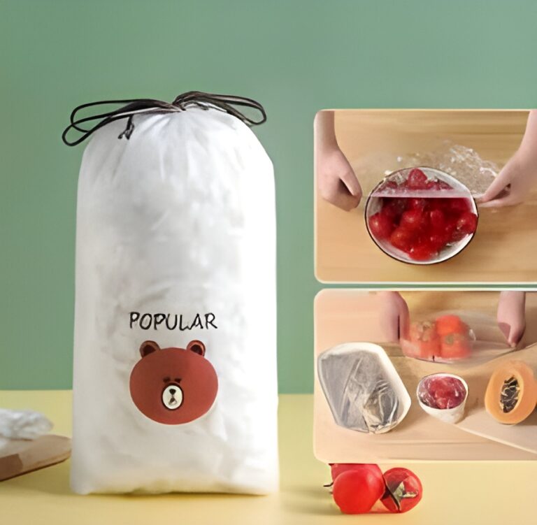 Disposable Elastic Food Covers – Stretchable Plastic Wrap Lids for Bowls, Plates, Cups & Kitchen Storage | Fresh Keeping Covers | Miyari.pk