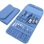 16 Pcs Manicure Pedicure Grooming Kit – Premium Stainless Steel Nail Clipper Set with Cuticle Nipper, Nail File & Beauty Tools | Travel-Friendly Spa Kit | Miyari.pk