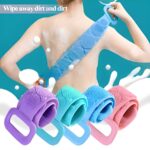 Silicone Bath Body Scrubber Belt – Soft Exfoliating Shower Brush for Deep Cleaning & Massage Buy 1 Get 1 Free