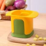 2-in-1 Vegetable Chopper & Dicer – Hand Pressure Cutter for Onion, Potato, Carrot & More | Kitchen Chips Maker & Slicer | Miyari.pk
