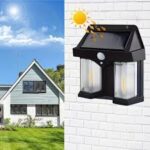 Double Head Antique Solar Wall Lamp with Motion Sensor – Outdoor Waterproof LED Light for Courtyard, Villa, Garden, Garage | Miyari.pk