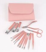 16 Pcs Manicure Pedicure Grooming Kit – Premium Stainless Steel Nail Clipper Set with Cuticle Nipper, Nail File & Beauty Tools | Travel-Friendly Spa Kit | Miyari.pk